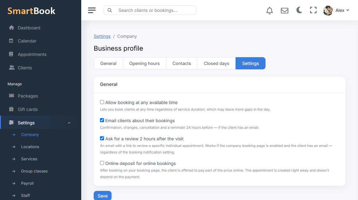Automatic review request after a visit