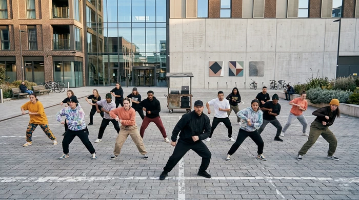 Clases grupales en un estudio de danza