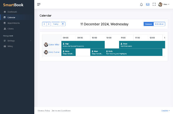 Workload calendar